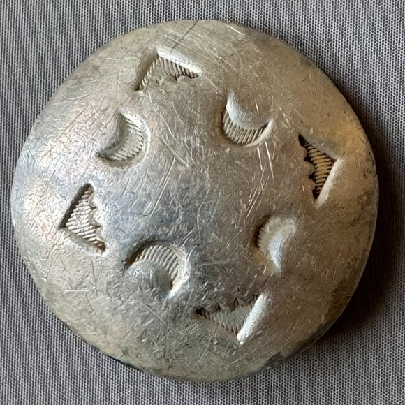 Sterling silver, handcrafted, Concho belt buckle and  8 adornments. - Picture 1 of 9